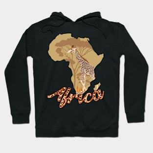 Giraffe auf dem Kontinent Afrika Hoodie